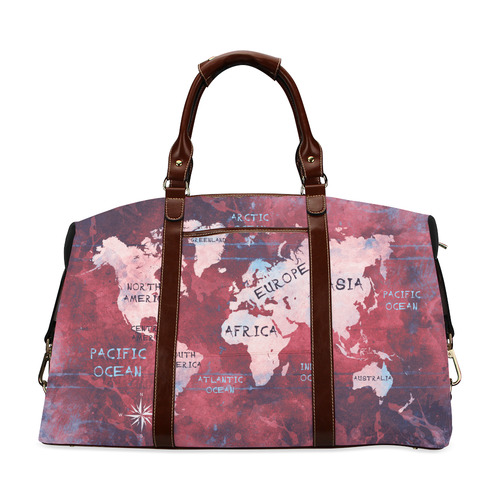 world map Classic Travel Bag (Model 1643)