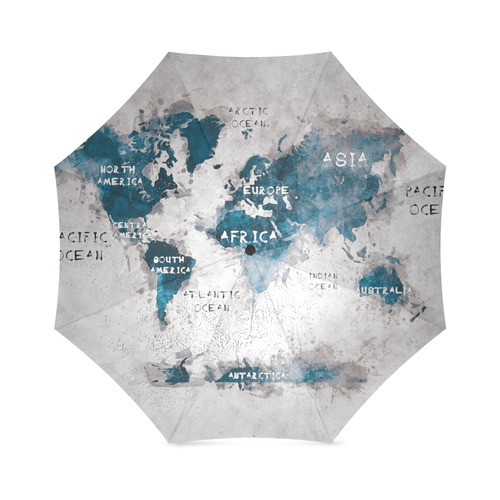 world map OCEANS and continents Foldable Umbrella (Model U01)