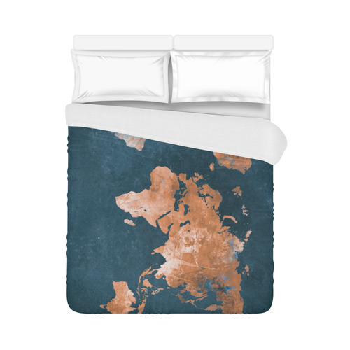 world map Duvet Cover 86"x70" ( All-over-print)