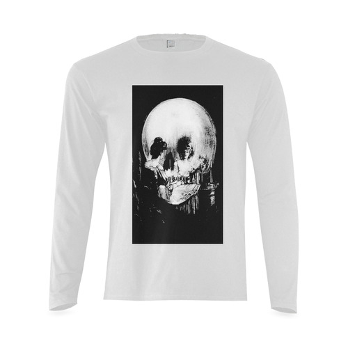All Is Vanity Halloween Life, Death, and Existence Sunny Men's T-shirt (long-sleeve) (Model T08)