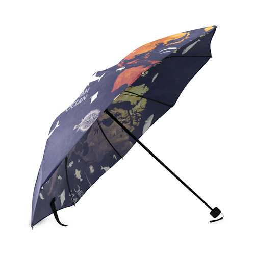 ocean world map Foldable Umbrella (Model U01)