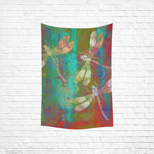 A Dragonflies Cotton Linen Wall Tapestry 40"x 60"