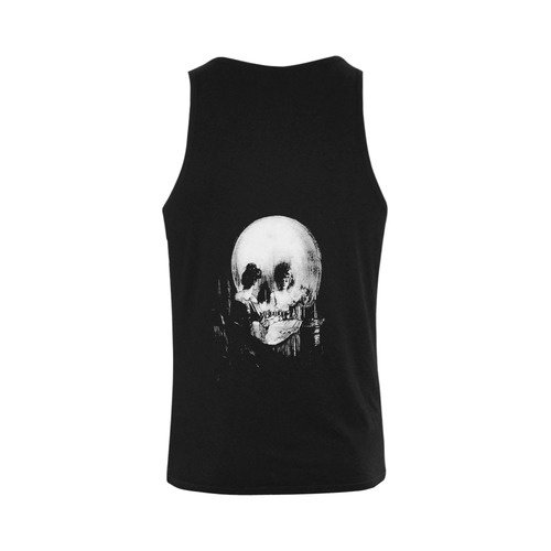 All Is Vanity Halloween Life, Death, and Existence Men's Shoulder-Free Tank Top (Model T33)
