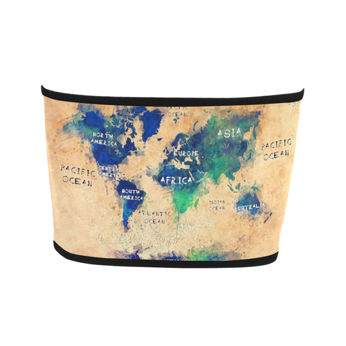 world map OCEANS and continents Bandeau Top