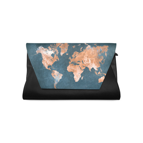 world map Clutch Bag (Model 1630)