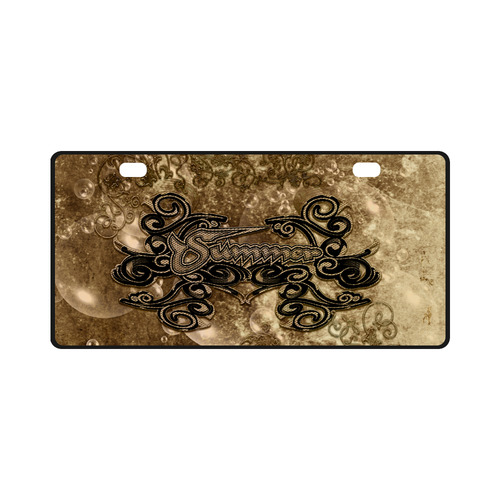 Summer design with bubbles License Plate
