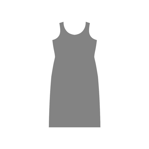 Steel Gray Phaedra Sleeveless Open Fork Long Dress (Model D08)