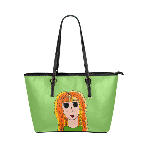 Anime Bonnie Goldstone Aka Blu Gamma Gurl Leather Tote Bag Large Model 1651