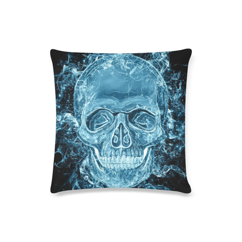 glowing skull Custom Zippered Pillow Case 16"x16"(Twin Sides)