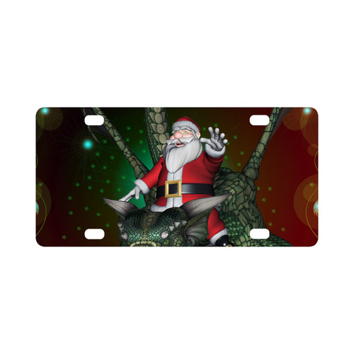 Santa Claus with dragon Classic License Plate
