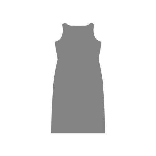 Steel Gray Phaedra Sleeveless Open Fork Long Dress (Model D08)