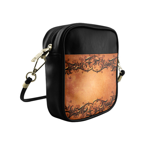 Decorative vintage design and floral elements Sling Bag (Model 1627)