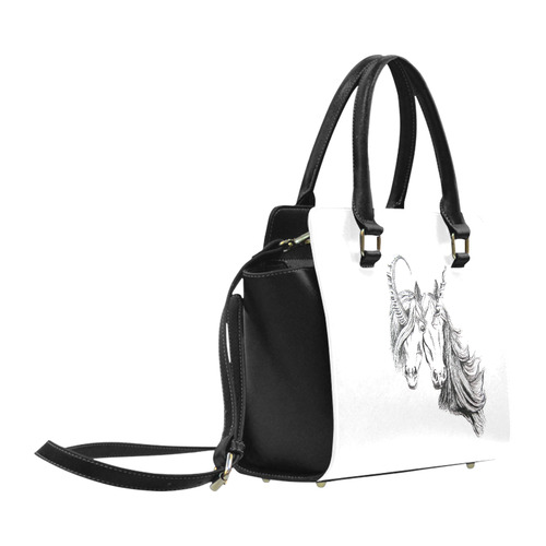 conjoined unicorns classic shoulder handbag Classic Shoulder Handbag (Model 1653)