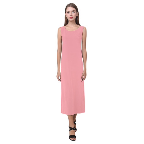 Flamingo Pink Phaedra Sleeveless Open Fork Long Dress (Model D08)