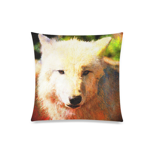 animal ArtStudio 916 Wolf Custom Zippered Pillow Case 20"x20"(Twin Sides)