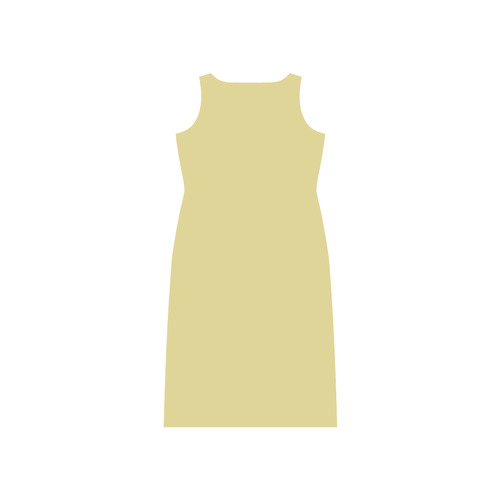 Custard Phaedra Sleeveless Open Fork Long Dress (Model D08)
