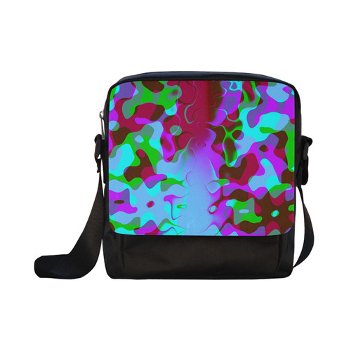 Retro Abstract Colorsplash Crossbody Nylon Bags (Model 1633)