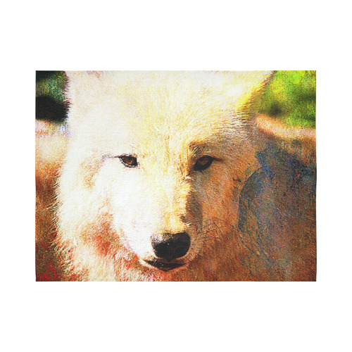 animal ArtStudio 916 Wolf Cotton Linen Wall Tapestry 80"x 60"