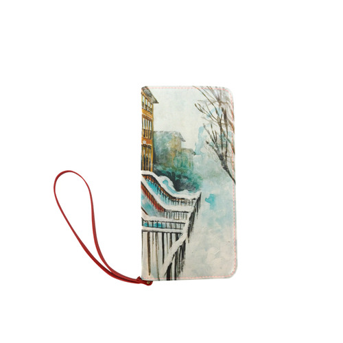 Brooklyn in a Snowstorm Women's Clutch Wallet (Model 1637)