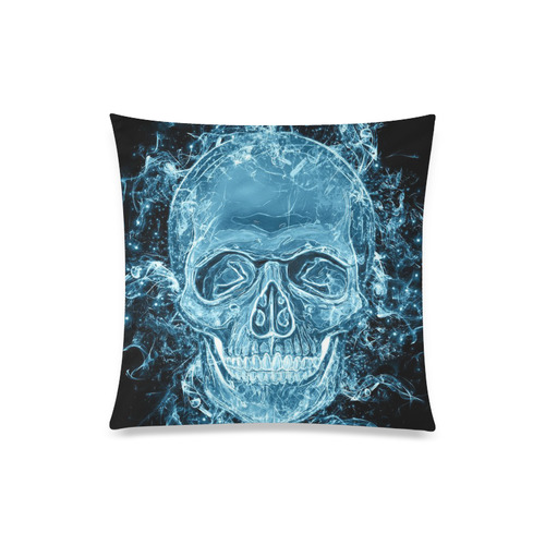 glowing skull Custom Zippered Pillow Case 20"x20"(One Side)