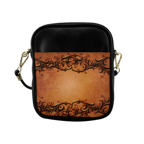 Decorative vintage design and floral elements Sling Bag (Model 1627)