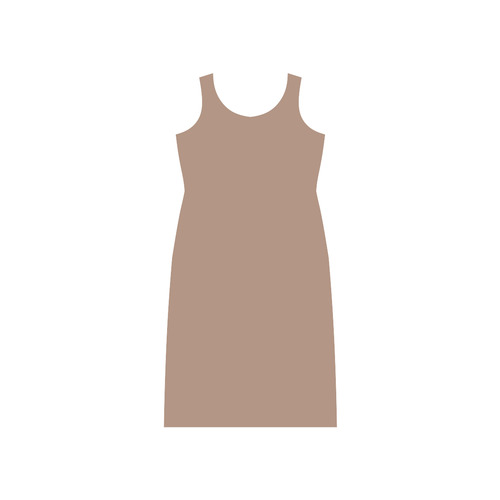 Cafe au Lait Phaedra Sleeveless Open Fork Long Dress (Model D08)