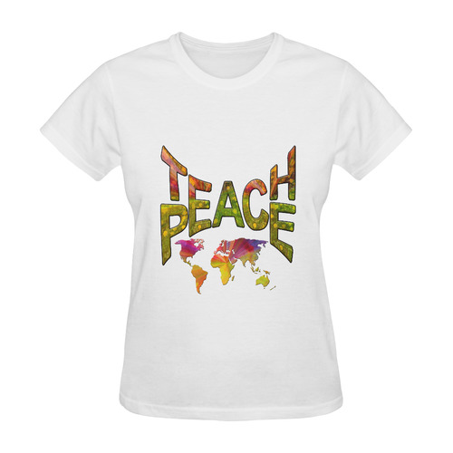 Teach Peace Sunny Women's T-shirt (Model T05)