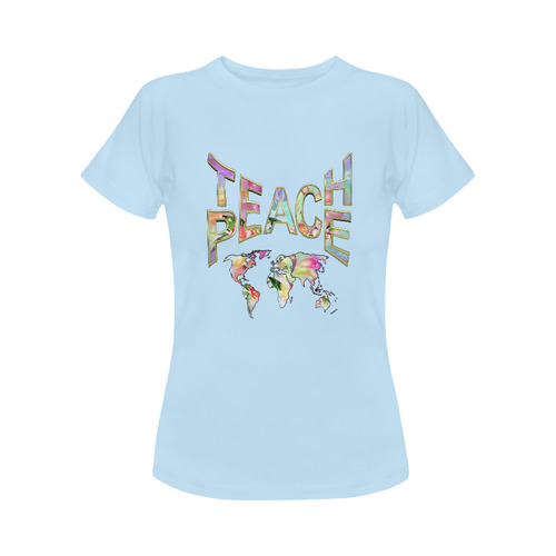 Teach Peace by Just kidding Women's Classic T-Shirt (Model T17）