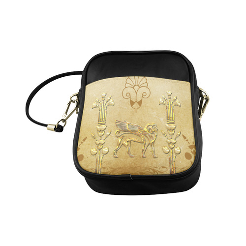 Wonderful egyptian sign in gold Sling Bag (Model 1627)