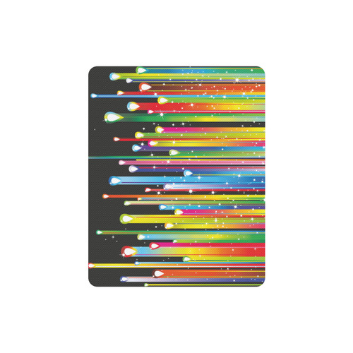 Colorful Stripes and Drops Rectangle Mousepad