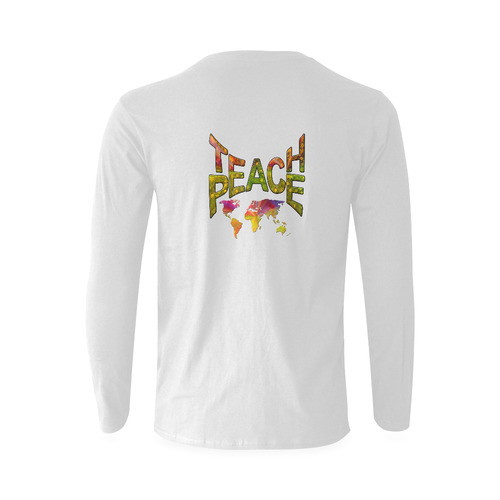 Teach Peace Sunny Men's T-shirt (long-sleeve) (Model T08)