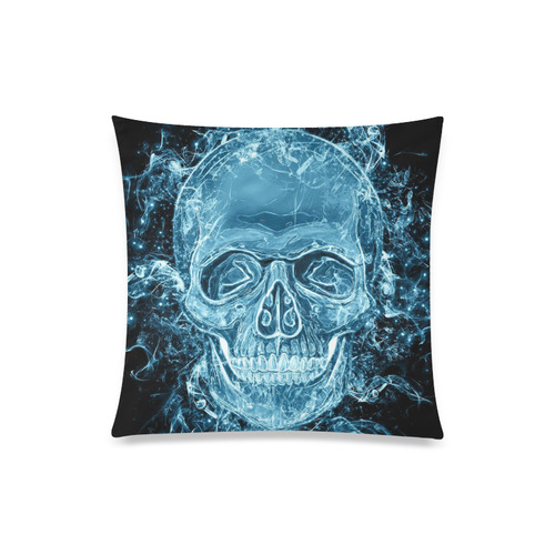 glowing skull Custom Zippered Pillow Case 20"x20"(Twin Sides)