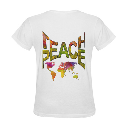 Teach Peace Sunny Women's T-shirt (Model T05)