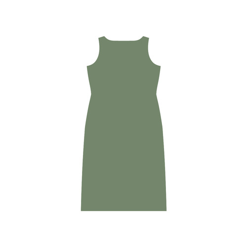 Vineyard Green Phaedra Sleeveless Open Fork Long Dress (Model D08)