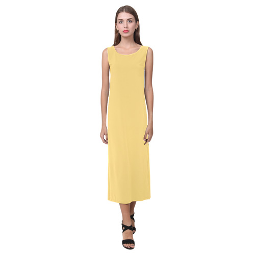 Lemon Drop Phaedra Sleeveless Open Fork Long Dress (Model D08)