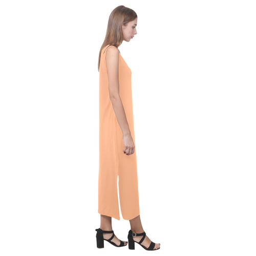 Peach Cobbler Phaedra Sleeveless Open Fork Long Dress (Model D08)