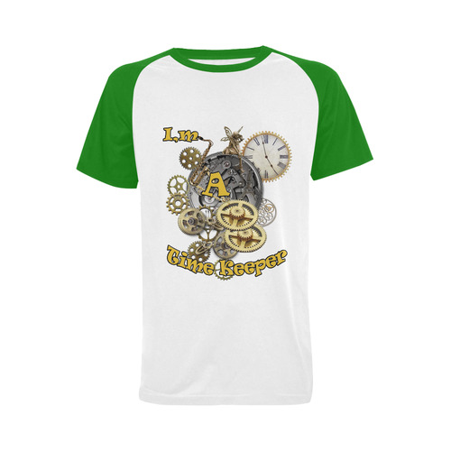 Steampunk art Men's Raglan T-shirt Big Size (USA Size) (Model T11)