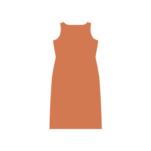 Harvest Pumpkin Phaedra Sleeveless Open Fork Long Dress (Model D08)