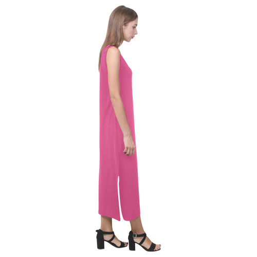 Magenta Phaedra Sleeveless Open Fork Long Dress (Model D08)