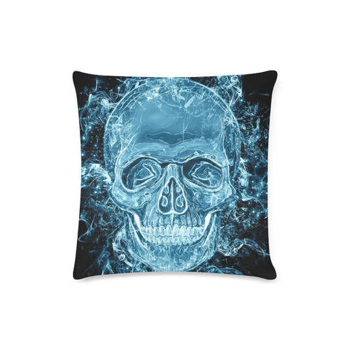 glowing skull Custom Zippered Pillow Case 16"x16" (one side)