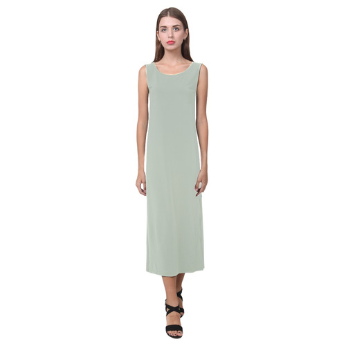 Sea Foam Phaedra Sleeveless Open Fork Long Dress (Model D08)