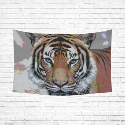 Animal ArtStudio 916C Tiger Cotton Linen Wall Tapestry 90"x 60"