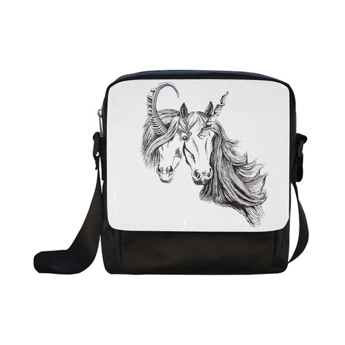 conjoined unicorns crossbody nylon bag Crossbody Nylon Bags (Model 1633)