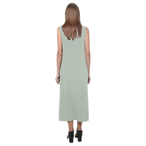 Sea Foam Phaedra Sleeveless Open Fork Long Dress (Model D08)