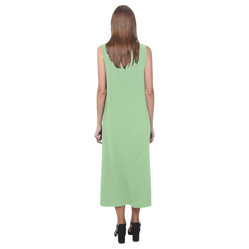 Pistachio Phaedra Sleeveless Open Fork Long Dress (Model D08)