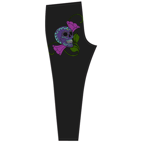 Día De Los Muertos Skull Flowers Cassandra Women's Leggings (Model L01)