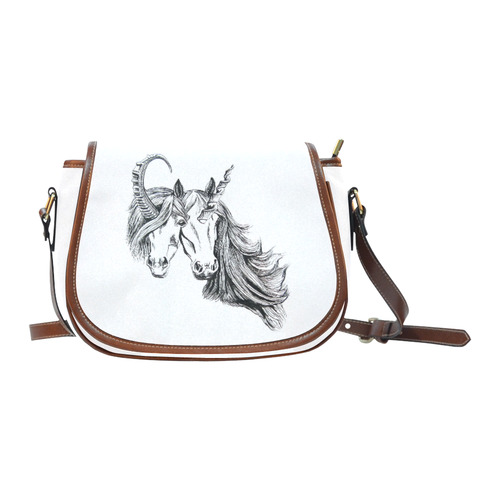 conjoined unicorns saddle bag Saddle Bag/Large (Model 1649)
