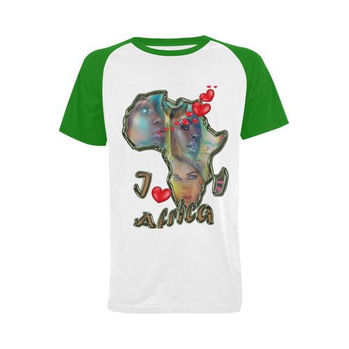 I love Africa two Men's Raglan T-shirt (USA Size) (Model T11)