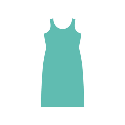 Turquoise Phaedra Sleeveless Open Fork Long Dress (Model D08)