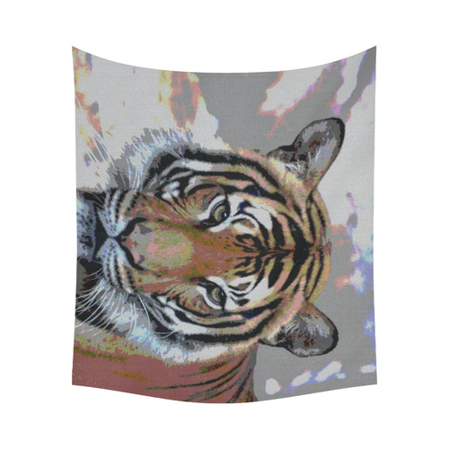 Animal ArtStudio 916C Tiger Cotton Linen Wall Tapestry 60"x 51"